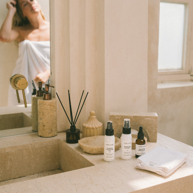 AbbeyLab 3-Stappen Huidverzorging Set – 100% natuurlijke, complete gezichtsverzorging voor een gezonde en stralende huid, inclusief gratis gezichtsdoekje