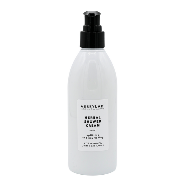 AbbeyLab Kruiden Douchecrème – 100% natuurlijke, parfumvrije douchecrème die de huid hydrateert, verzacht en reinigt met een verfrissende kruidengeur, geschikt voor alle huidtypes (200 ml)